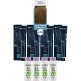 Alberobello Oksidan+Indola Pcc Saç Boyası 60 Ml. (4'er Adet) - 6.03 Koyu Kumral Doğal Altın