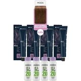 Alberobello Oksidan+Indola Pcc Saç Boyası 60 Ml. (4'er Adet) - 6.83 Koyu Kumral Çikolata Altın