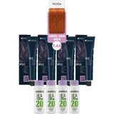 Alberobello Oksidan+Indola Pcc Saç Boyası 60 Ml. (4'er Adet) - 7.44 Kumral Yoğun Bakır