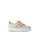 Alberto Guardiani Kadın Deri Sneaker, Bej - Pembe, 36, G03G100028