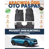 Alberto Rossi Alberto Rossı Peugeot 3008 Elektrikli 2024+ 3D Havuzlu Paspas - Siyah
