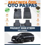 Alberto Rossi Alberto Rossı Peugeot 3008 Hybrıd 2024+ 3D Havuzlu Paspas - Siyah