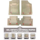 Alberto Rossi Renault R 9 1983-2000 Model Uyumlu Enerox Bej 5d Havuzlu Paspas Universal-Yumuşak Kaymaz Taban