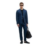 Alberto Smart Erkek Chino Pantolon Comfort Pileli Lacivert