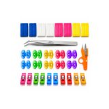 ALBERTOS 10'lu Renkli Masura 10'lu Mini Mandal 8'li Sabun Taşı 1 Cımbız 1 İplik Makası