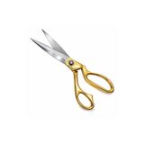 Albertos Altın Saplı Terzi Makası 24.02 cm 9.50 Inch Profesyonel Düz Kesim Kumaş Makası
