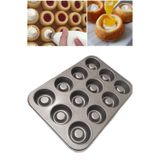 ALBETTO 12 Bölmeli Çelik Kek Kalıbı Muffin Içi Dolgulu Kek Kalıbı