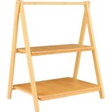 Albetto 2 Katlı Bambu Stant, Baharat Stantı, Çok Amaçlı Mutfak Rafı