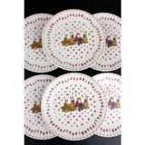 Albetto 6'lı Yılbaşı Kansept Seramik 20cm Pasta, Tatlı Tabak 20898