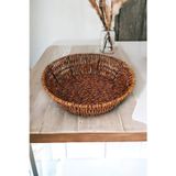 Albetto Hasır Rattan Ekmeklik Ekmek Sepeti Yuvarlak Çap 24cm