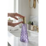 Albetto Kristal Cam Lüks Sıvı Sabunluk 300ml Mor Lüsterli