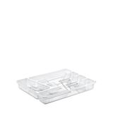 ALBETTO Lüks Plastik Şeffaf 5 Bölmeli Kaşıklık Çekmece Içi Kaşıklık 26*33cm