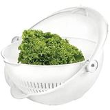 Albetto Lüks Plastik Süzgeç Dönerli Süzgeç 22cm Beyaz