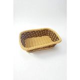 Albetto Plastik Rattan Ekmeklik, Ekmek Sepeti Dikdörtgen Kahve/Krem