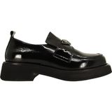 Albini 26100553R Rugan Deri Kadın Loafer Ayakkabı - Siyah - 40
