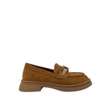 Albini 26101906S Taba Süet Deri Kadın Loafer Ayakkabı