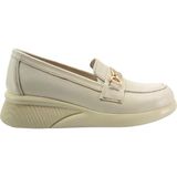 Albini 2630Z707 Hakiki Deri Kadın Loafer Ayakkabı - Bej