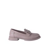 Albini Kadın Hakiki Deri 3 cm Düz Topuklu Loafer Ayakkabı Vizon ALB2710730