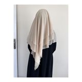 ALBİSE BUTİK Kısa Bej Sufle (KHİMAR)