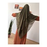 ALBİSE BUTİK Uzun Haki Renk Sufle (KHİMAR)