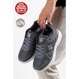 Albishoes Erkek Büyük Numara Özel Numara Kışlık Cilt Sneaker Battal Mevsimlik Spor Ayakkabı - Gri