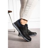 Albishoes Erkek Deri Kaymaz Taban Suya Dayanıklı Kışlık Outdoor Anatomik Trekking Ayakkabı - Siyah