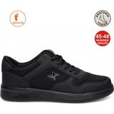 Albishoes Erkek Fileli Yazlık Rahat Yumuşak Taban Battal Büyük Numara Sneaker Spor Ayakkabı (45-48) - Siyah