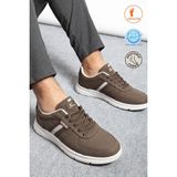 Albishoes Erkek Hafif Rahat Yumuşak Taban Keten Günlük Casual Erkek Ayakkabı Erkek Spor Ayakkabı - Kahverengi