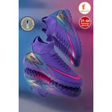 Albishoes Erkek Halı Saha Ayakkabı Kaliteli Ithal Taban Çim Saha Çoraplı Ayağı Saran Esnek Konforlu - Mor