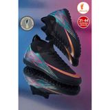 Albishoes Erkek Halı Saha Ayakkabı Kaliteli Ithal Taban Çim Saha Çoraplı Ayağı Saran Esnek Konforlu - Siyah