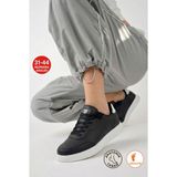 Albishoes Erkek Kadın Çocuk Kombin Tüm Yaşlar Rahat Hafif Yumuşak Taban Yazlık Sneaker Spor Ayakkabı - Siyah - Beyaz