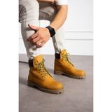 Albishoes Erkek Kaymaz Termo Taban Deri Suya Soğuğa Dayanıklı Cat Modeli Kışlık Erkek Bot - Tarçın