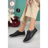 Albishoes Kadın 4 Noktalı Anatomik Kaymaz Şeffaf Taban Rahat Hafif Günlük Ayakkabı Anne Ayakkabı - Siyah