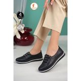 Albishoes Kadın 4 Noktalı Taş Detay Anatomik Kaymaz Taban Rahat Hafif Günlük Ayakkabı Anne Ayakkabı - Siyah