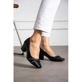 AlbiShoes Kadın Alçak Ökçe Topuklu 5,5 cm Stiletto Taşlı Abiye Günlük Kadın Topuklu Ayakkabı (36-44)