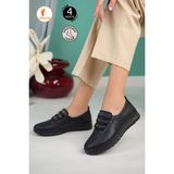 Albishoes Kadın Anne 4 Noktalı Anatomik Kaymaz Taban Yumuşak Hafif Günlük Ayakkabı Anne Ayakkabı - Siyah