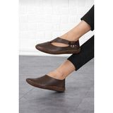 Albishoes Kadın Casual Comfort Ayakkabı Günlük Ayakkabı Anatomik Yumuşak Rahat Taban Ayakkabı - Kahverengi