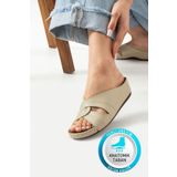 AlbiShoes Kadın Konfor Modeli Günlük Rahat Kısa Topuklu Anatomik Anne Orta Yaş Genç Ev Içi Terliği