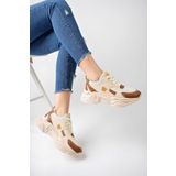 Albishoes Kadın Yazlık Fileli Yüksek Taban 5 cm Hafif Rahat Günlük Yürüyüş Kalın Taban Spor Ayakkabı
