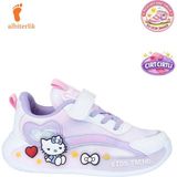 Albishoes Kız Çocuk Yazlık Yumuşak Hafif Rahat Taban Cırt Cırtlı Esnek Sneaker Çocuk Spor Ayakkabı - Beyaz - Lila