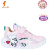 Albishoes Kız Çocuk Yazlık Yumuşak Hafif Rahat Taban Cırt Cırtlı Esnek Sneaker Çocuk Spor Ayakkabı - Pudra