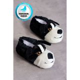 Albishoes Sevimli Köpek Hayvan Figürlü Peluş Yumuşak Taban Ev Botu Kışlık Hayvanlı Ev Panduf (30-40)