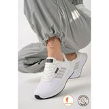 Albishoes Unisex Erkek Kadın Rahat Yumuşak Anatomik Taban Yazlık Fileli Sneaker Günlük Spor Ayakkabı - Beyaz - Buz