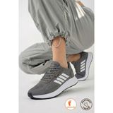 Albishoes Unisex Erkek Kadın Rahat Yumuşak Anatomik Taban Yazlık Fileli Sneaker Günlük Spor Ayakkabı - Füme - Beyaz