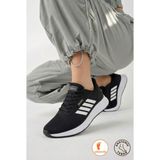 Albishoes Unisex Erkek Kadın Rahat Yumuşak Anatomik Taban Yazlık Fileli Sneaker Günlük Spor Ayakkabı - Siyah - Beyaz