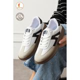 Albishoes Unisex Kadın Erkek Sneaker Yumuşak Rahat Anatomik Taban Günlük Sneaker Spor Ayakkabı - Siyah - Beyaz