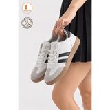 Albishoes Unisex Kadın Erkek Sneaker Yumuşak Rahat Hafif Taban Günlük Unisex Sneaker Spor Ayakkabı - Beyaz - Siyah