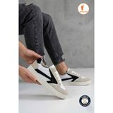 Albishoes Unisex Kadın Erkek Yazlık Hafif Rahat Taban Sneaker Anatomik Bağcıklı Unisex Spor Ayakkabı - Beyaz - Siyah