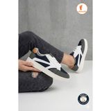Albishoes Unisex Kadın Erkek Yazlık Hafif Rahat Taban Sneaker Anatomik Bağcıklı Unisex Spor Ayakkabı - Lacivert