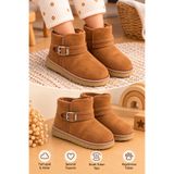 AlbiShoes Unisex Kız Erkek Çocuk Bebek Cırtlı Ev Botu Ev Ayakkabı Panduf Mini Bot Kreş Okul Günlük